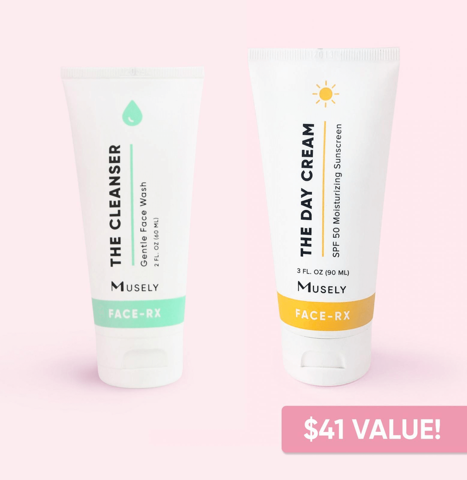 Musely The Cleanser & Day Cream Bundle