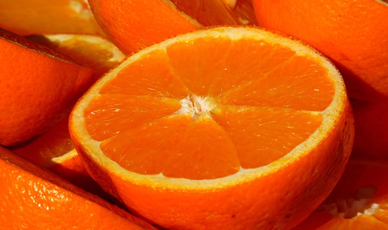 Orange fruit vitamins