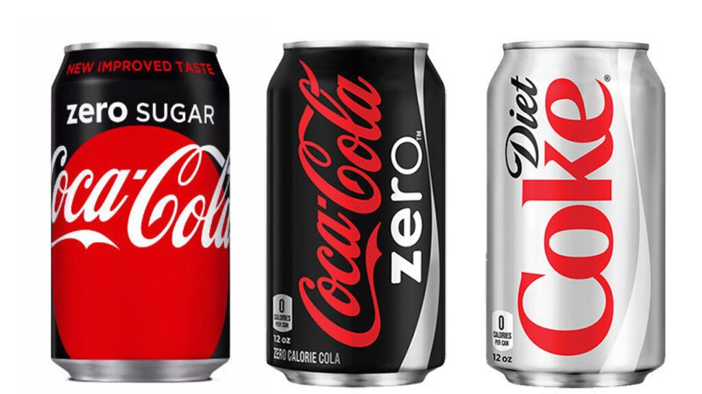 coke zero diet coke