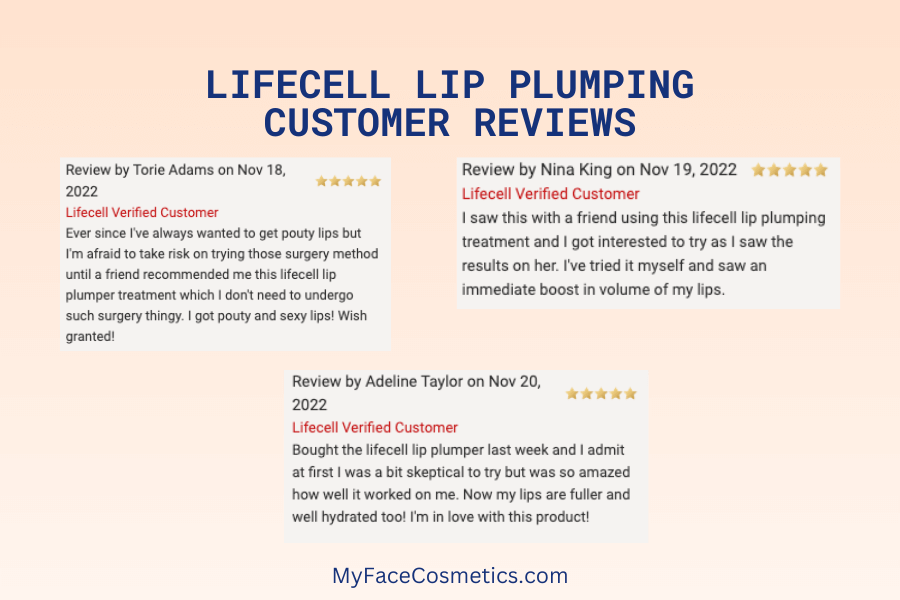 lifecell lip plumping customer reviews