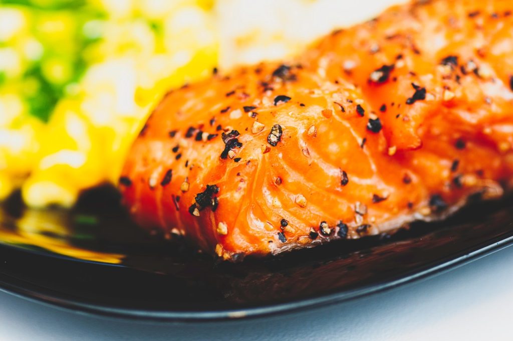 Salmon meal dish